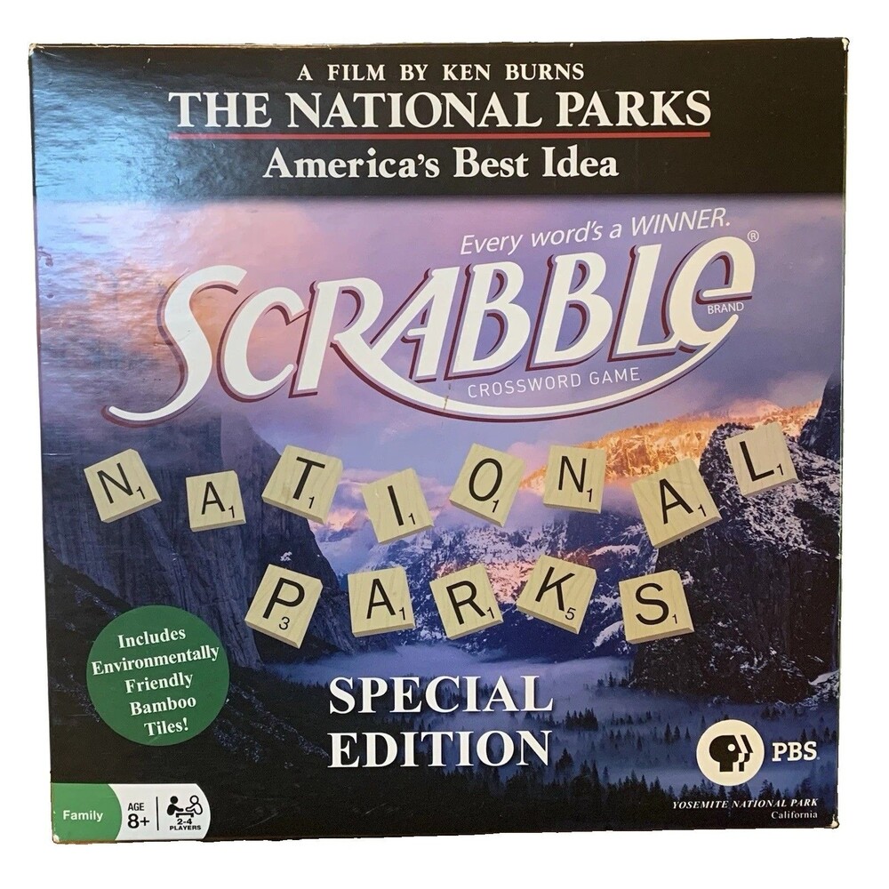 Scrabble Game National Parks Special Edition Ken Burns Complete Fundex Hasbro
